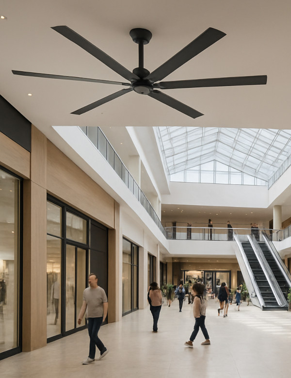 Comment ventiler un centre commercial avec un ventilateur HVLS ?