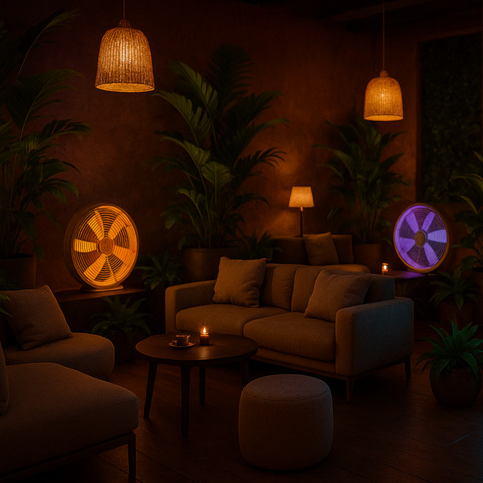 Ventilateur sans pied design avec led