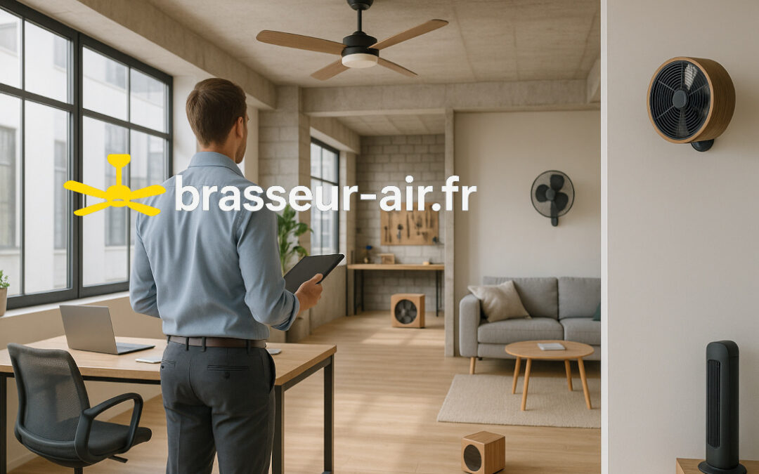 Comprendre les différents types de brasseurs d’air et leurs usages (plafonniers, sur pied, muraux, HVLS…)